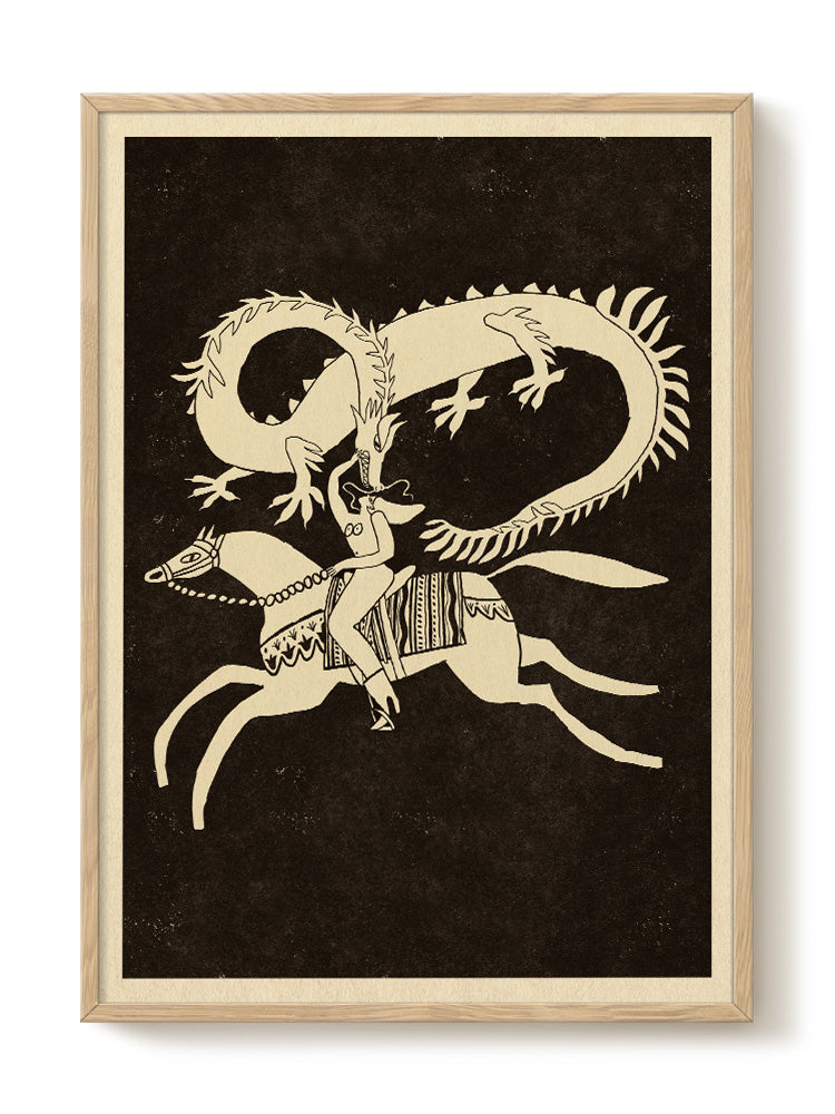 contemporary animal portrait neutral Poster