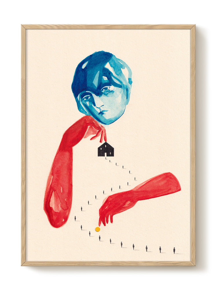 abstract portrait portrait pastel Poster