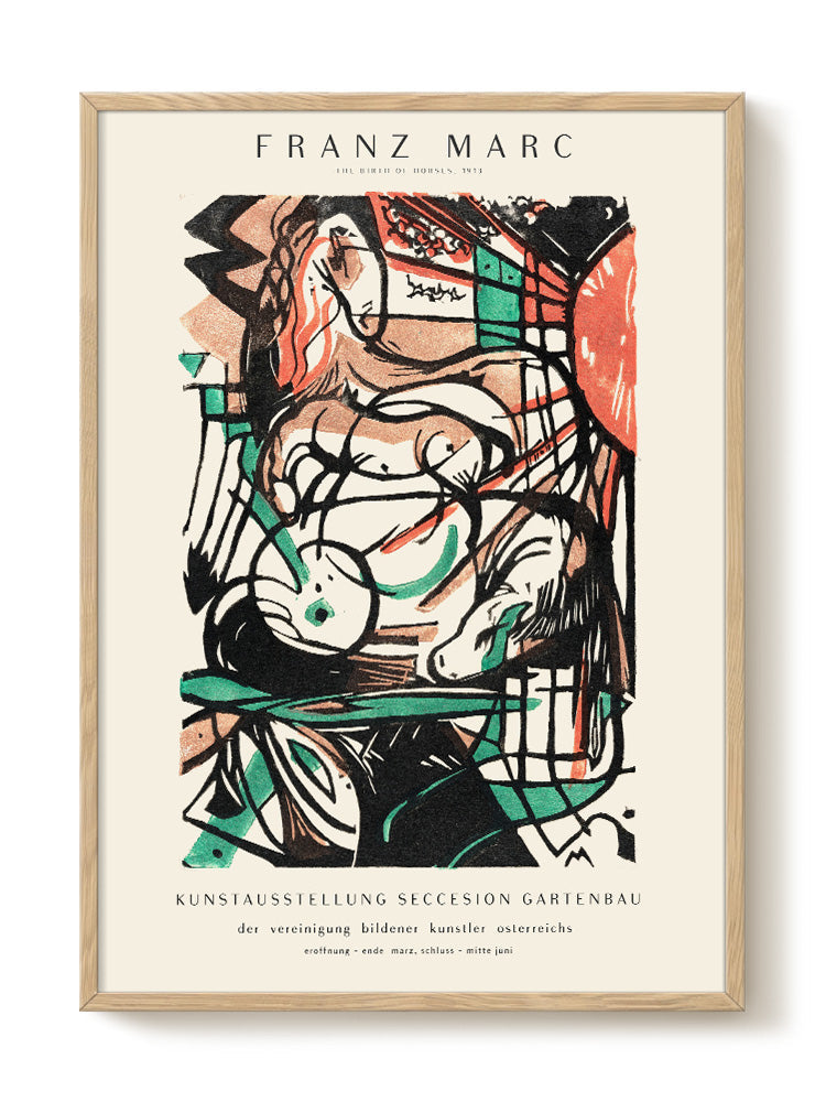 Franz Marc - The Birth of Horses – modern wall art print, Falcozi Studio