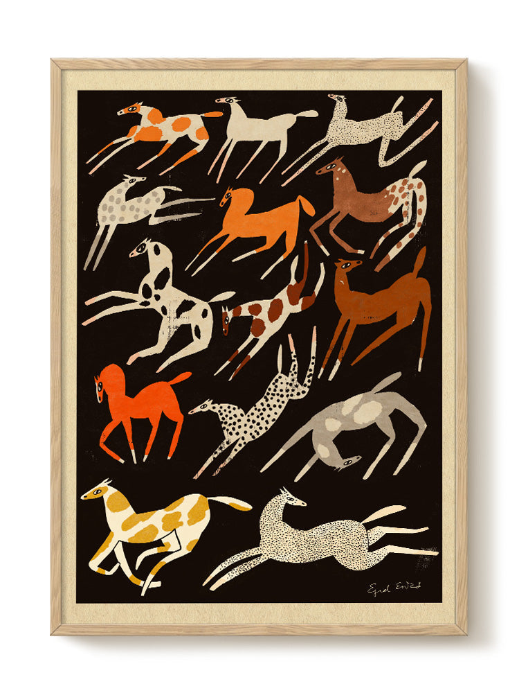 Abstract Birds Print – modern animal wall art, unique design