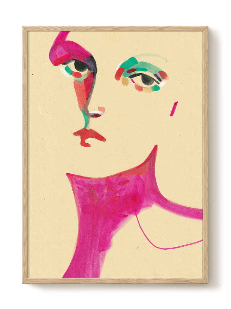 abstract portrait portrait pastel Poster
