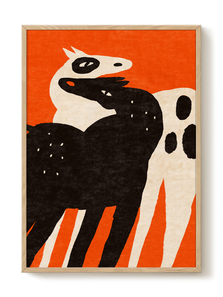Abstract Birds Print – modern animal wall art, unique design