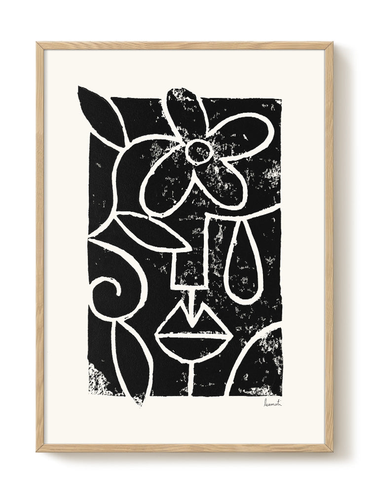 abstract portrait portrait black Poster