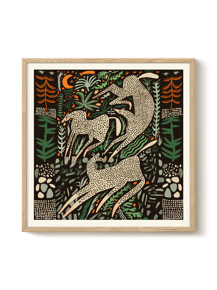 Abstract Birds Print – modern animal wall art, unique design