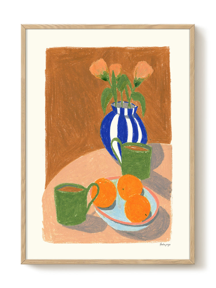 abstract food portrait pastel Poster
