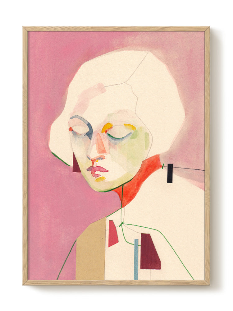 abstract portrait portrait pastel Poster