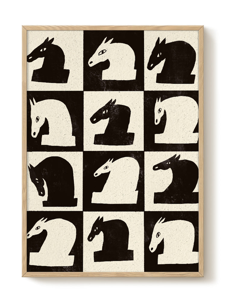 abstract animal portrait neutral Poster