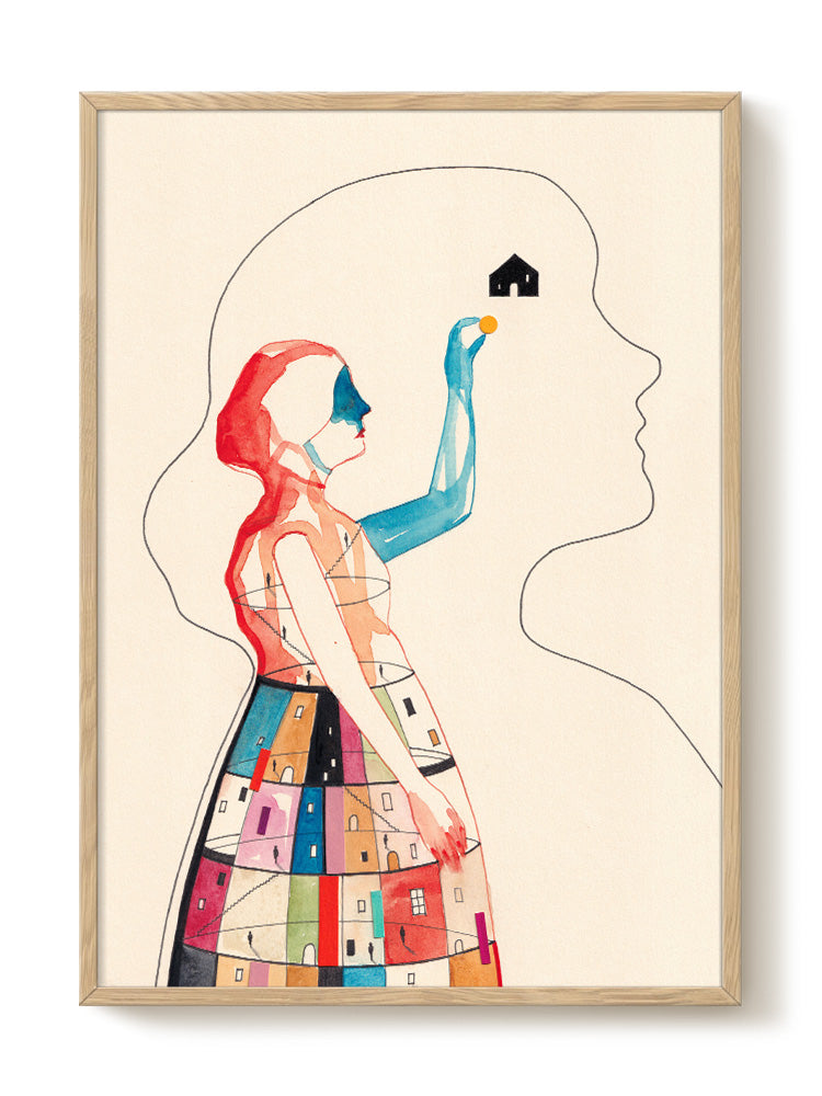 abstract portrait portrait pastel Poster