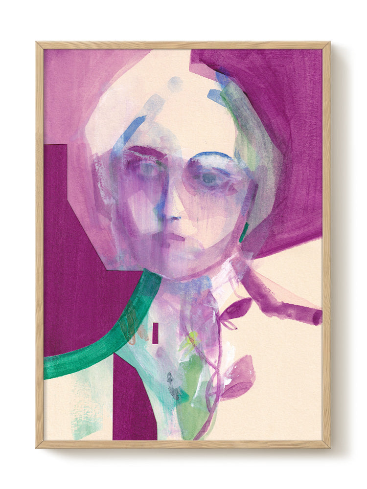 abstract portrait portrait pastel Poster