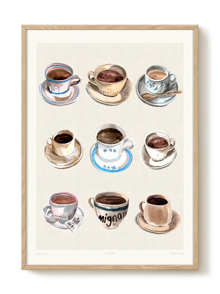 abstract coffee portrait Poster