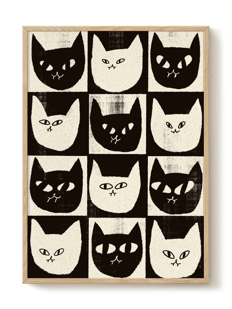 abstract animal portrait neutral Poster