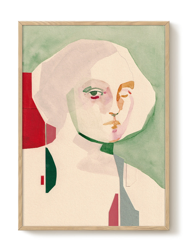 abstract portrait portrait pastel Poster
