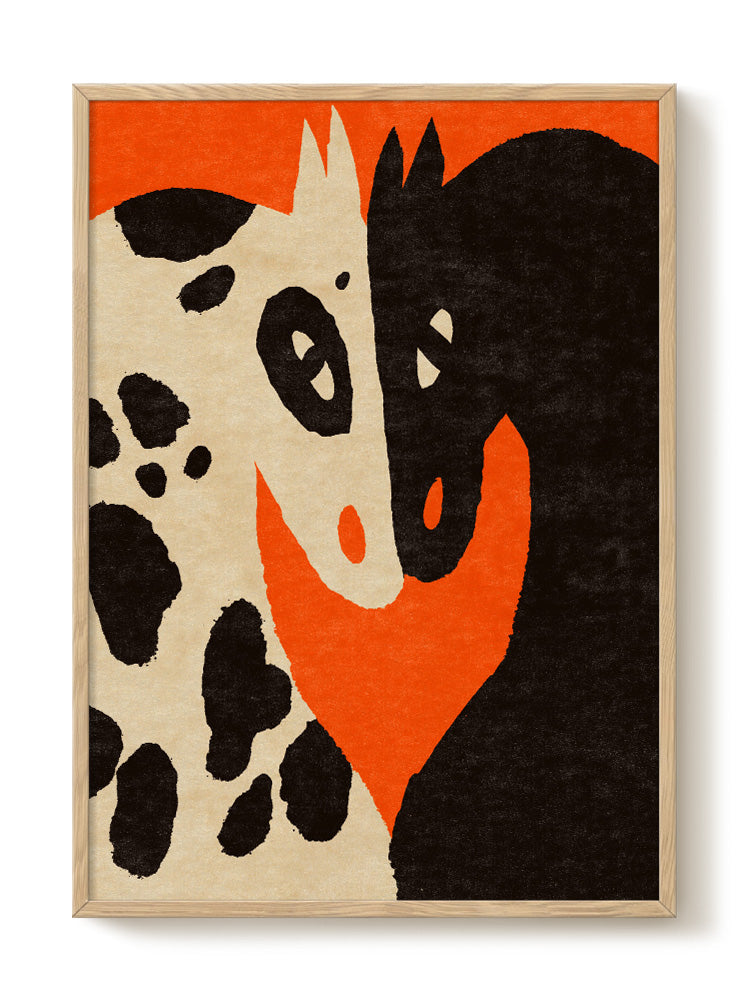 Abstract Birds Print – modern animal wall art, unique design