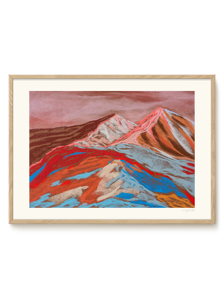 abstract landscape horizontal pastel Poster