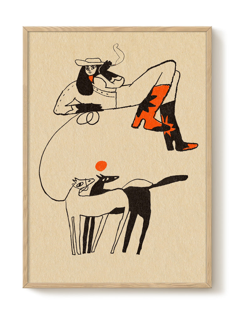 contemporary animal portrait Poster