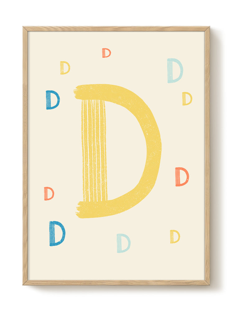 Zoe - Groovy Letters - DDD – modern wall art print, Falcozi Studio