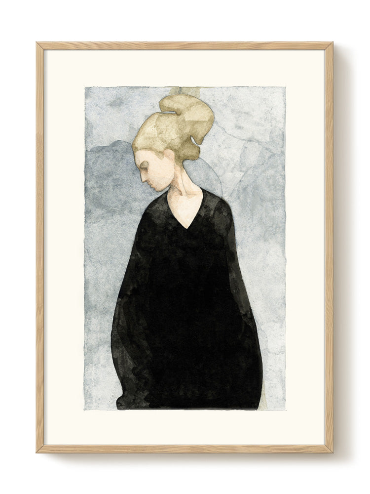Jörgen Hansson - The black dress V – modern wall art print, Falcozi Studio