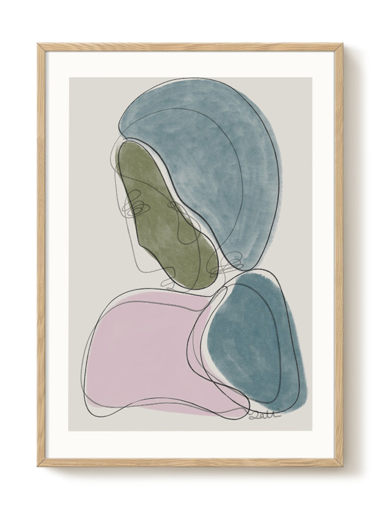 abstract portrait portrait Poster
