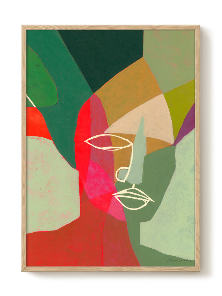 abstract portrait portrait pastel Poster