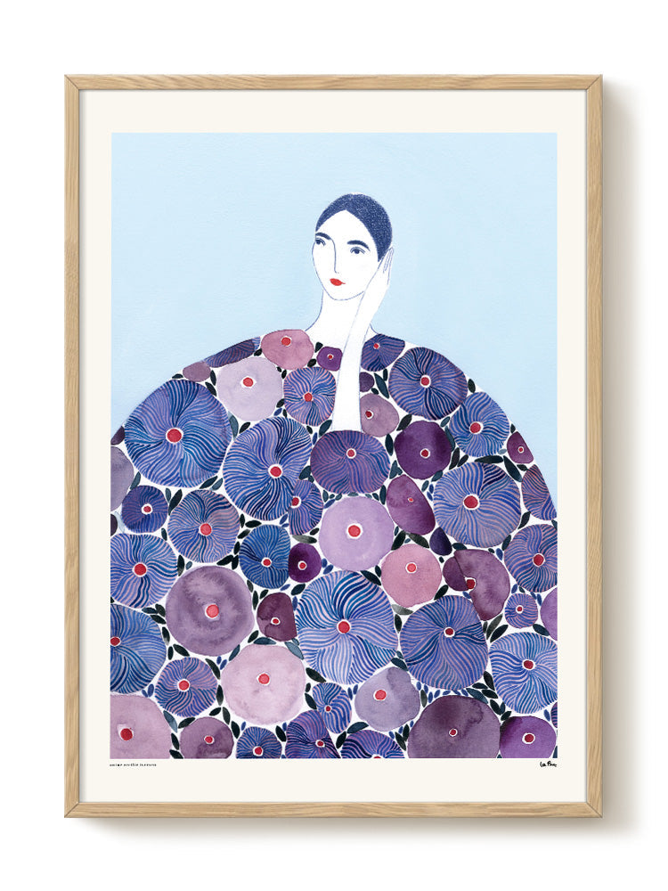 La Poire - Lady in Purple – modern wall art print, Falcozi Studio
