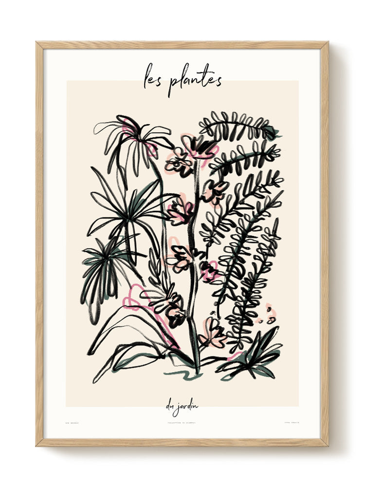 Zoe - Les Plantes - Du Jardin – modern wall art print, Falcozi Studio