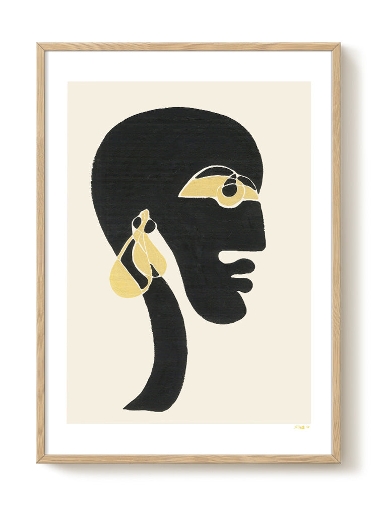 abstract portrait portrait black Poster