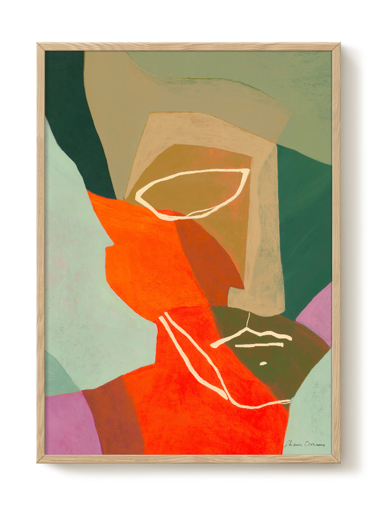 abstract portrait portrait pastel Poster