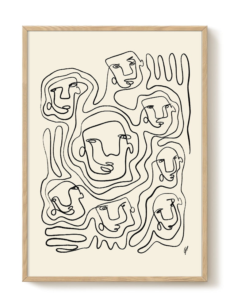 abstract portrait portrait Poster