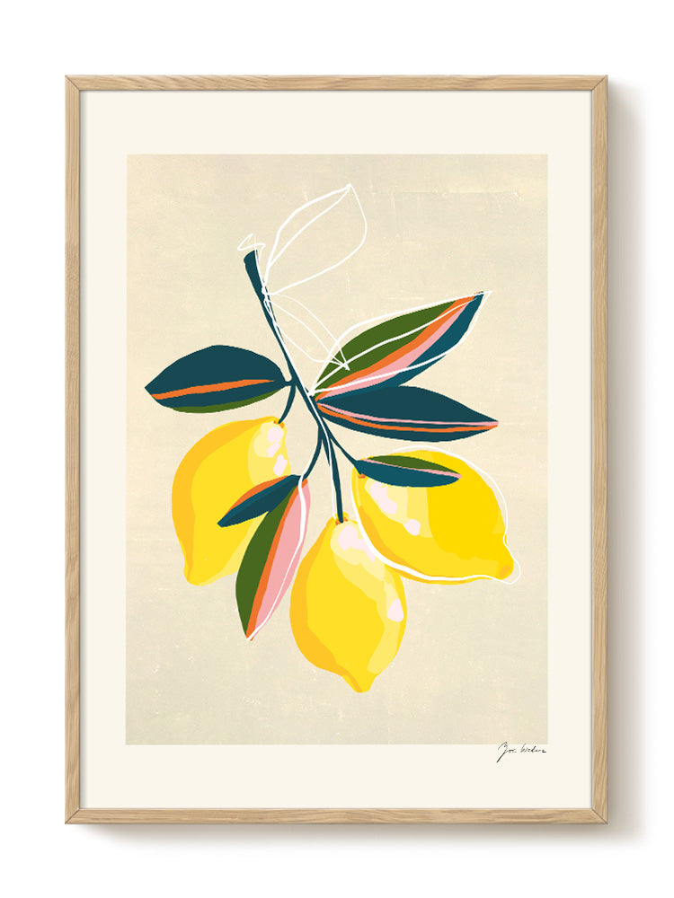 Zoe - Lemons – modern wall art print, Falcozi Studio