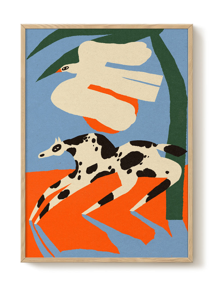 Abstract Birds Print – modern animal wall art, unique design