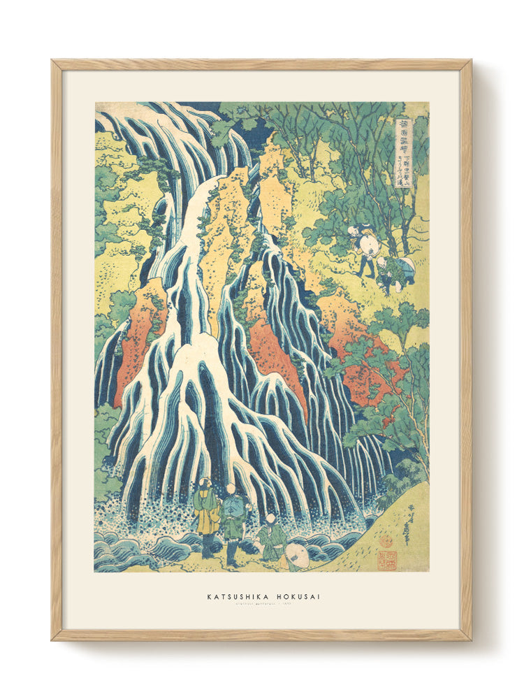 Katsushika Hokusai - Kirifuri Waterfall – modern wall art print, Falcozi Studio