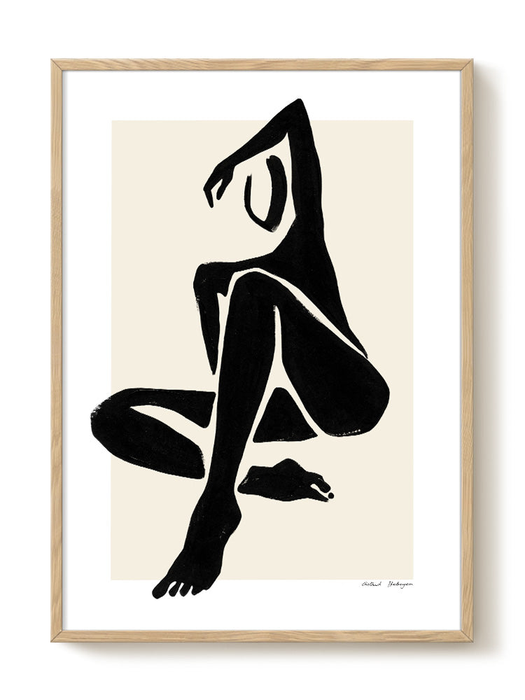 abstract portrait portrait black Poster