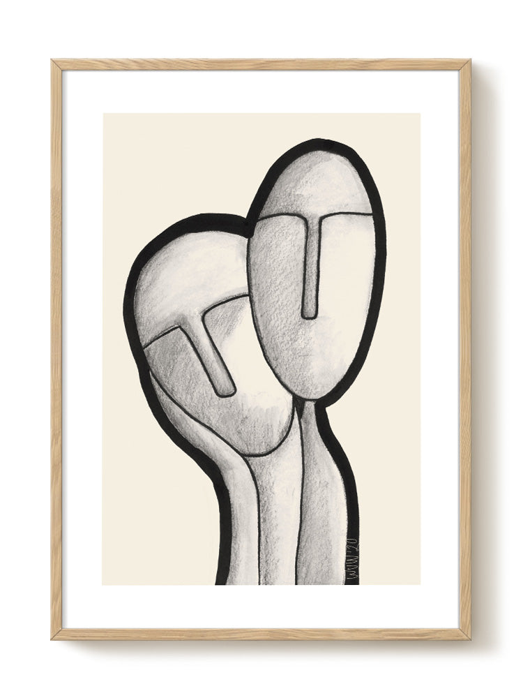 abstract portrait portrait black Poster