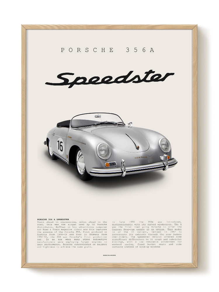 Classic Porsche Speedster 356A – modern wall art print, Falcozi Studio