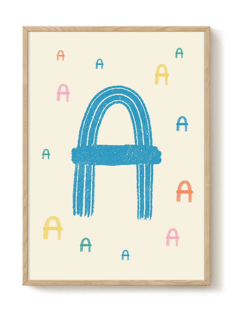 Zoe - Groovy Letters - AAA – modern wall art print, Falcozi Studio