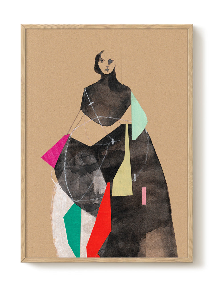 abstract portrait portrait pastel Poster