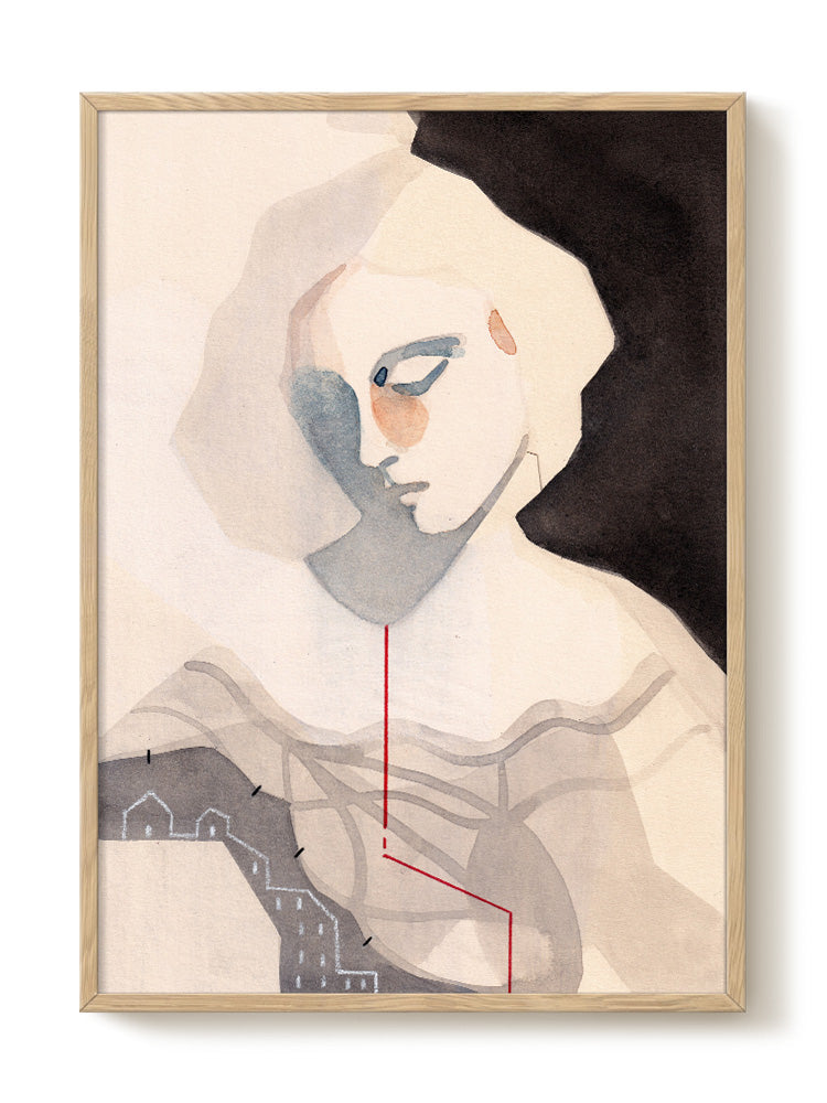 abstract portrait portrait pastel Poster