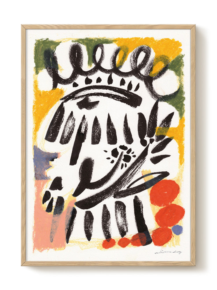 abstract portrait portrait pastel Poster