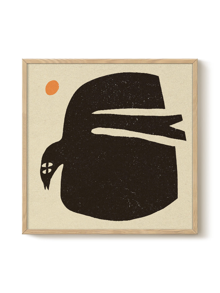 Abstract Birds Print – modern animal wall art, unique design