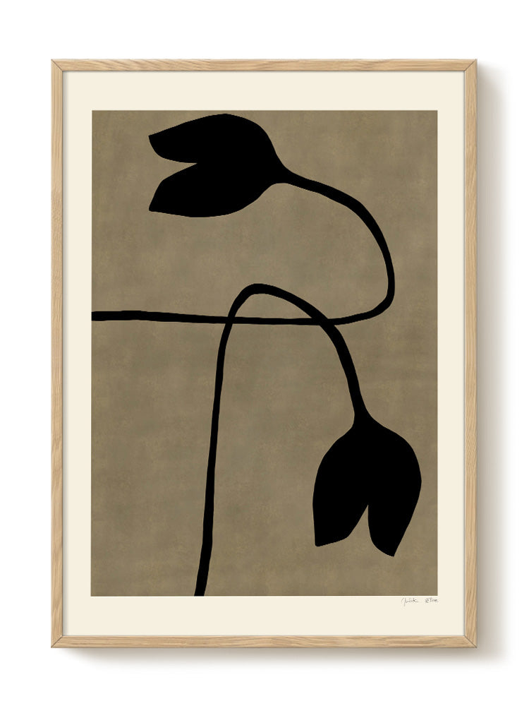 Julita Elbe - Black Tulip – modern wall art print, Falcozi Studio