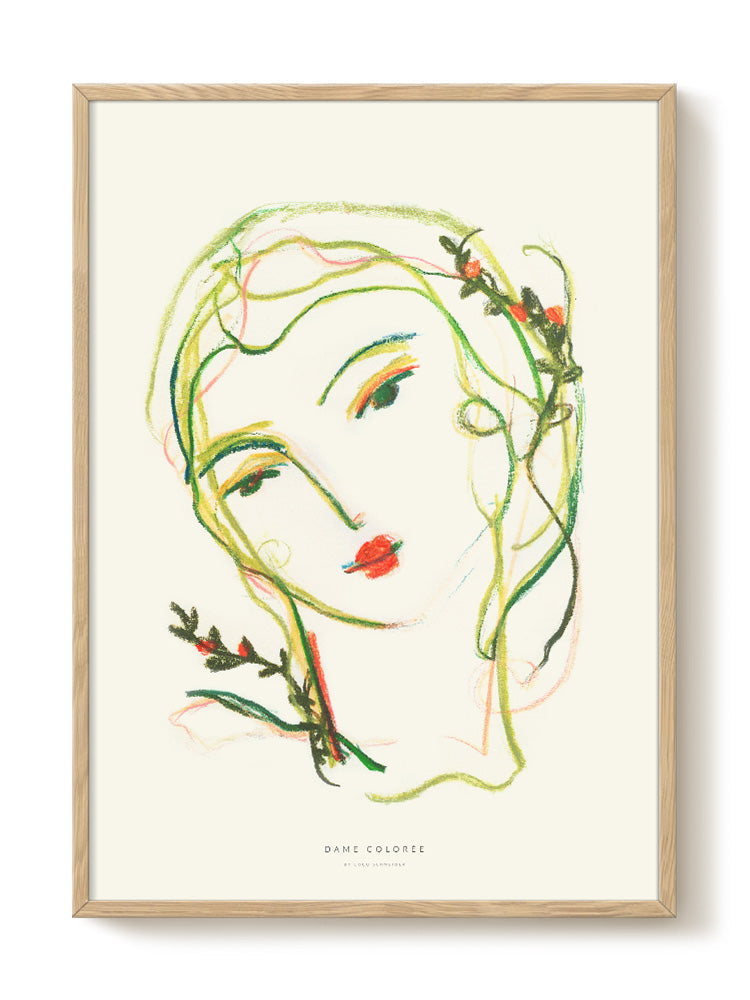 Coco - Dame Colorée – modern wall art print, Falcozi Studio