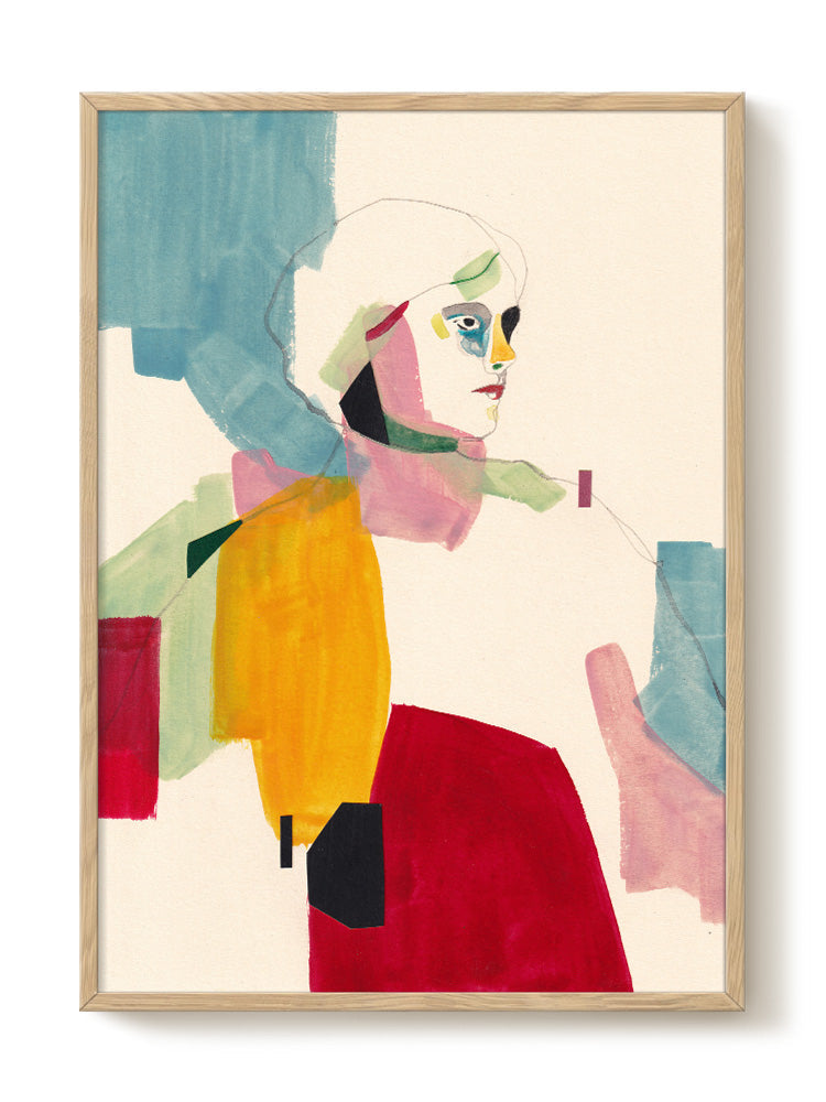 abstract portrait portrait pastel Poster