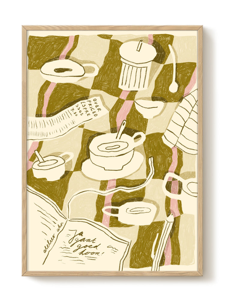 abstract coffee portrait Poster