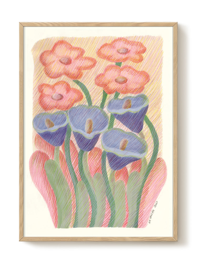 Iga Kosicka - Flowers for her II – modern wall art print, Falcozi Studio