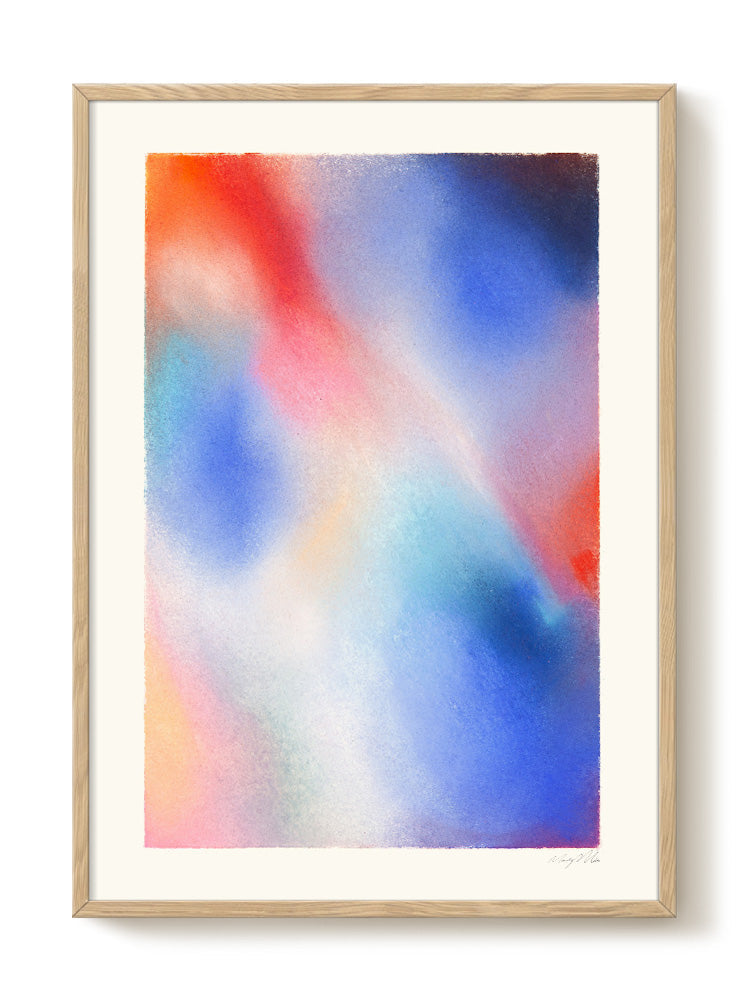 abstract portrait portrait pastel Poster