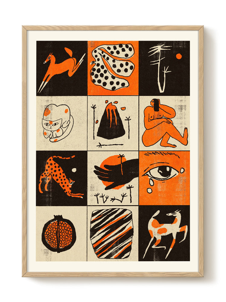 abstract animal portrait Poster