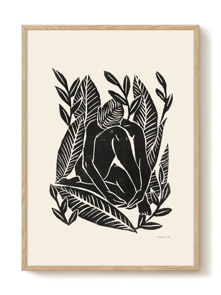 abstract portrait portrait black Poster