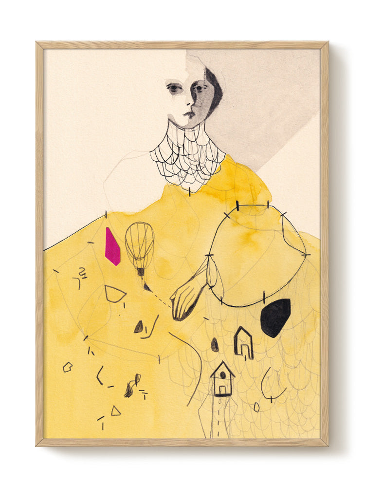 abstract portrait portrait pastel Poster