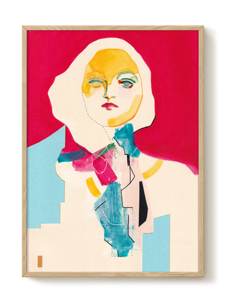 abstract portrait portrait pastel Poster