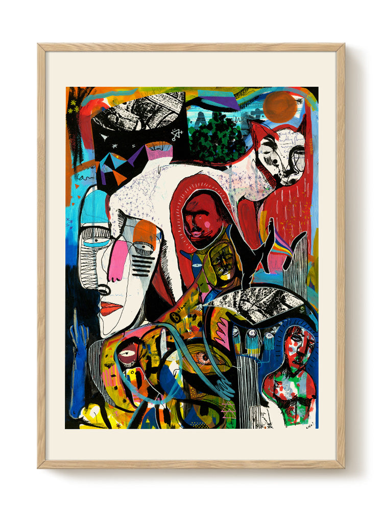 abstract portrait portrait Poster